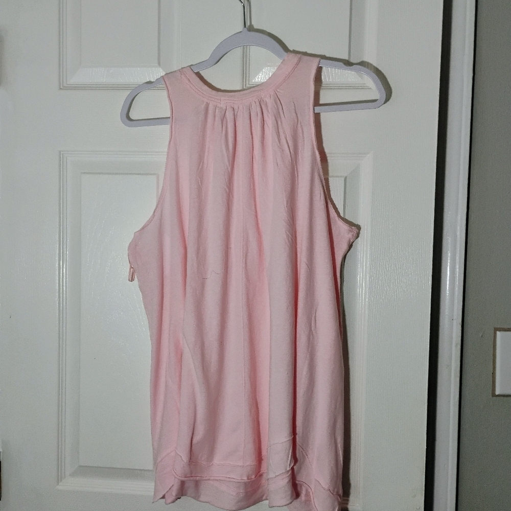 Free People Go To Town Pink Lemon Tank Top L Cottagecore Coquette - Picture 3 of 6